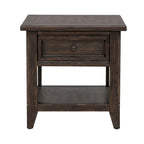 Saddle Brown Rectangular End Table