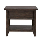 Saddle Brown Rectangular End Table