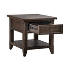 Saddle Brown Rectangular End Table
