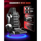 RGB Gaming Chair with LED Lights and Ergonomic Computer Chair