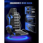 RGB Gaming Chair with LED Lights and Ergonomic Computer Chair