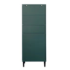 Tall Storage Show Cabinet with 2 Glass Display Door & 2 Doors