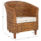 Rattan Barrel Chair - 29Wx27Dx33H