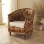 Rattan Barrel Chair - 29Wx27Dx33H