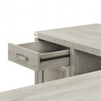 60W L Shaped Desk with Storage Cabinet
