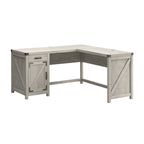 60W L Shaped Desk with Storage Cabinet