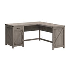 60W L Shaped Desk with Storage Cabinet